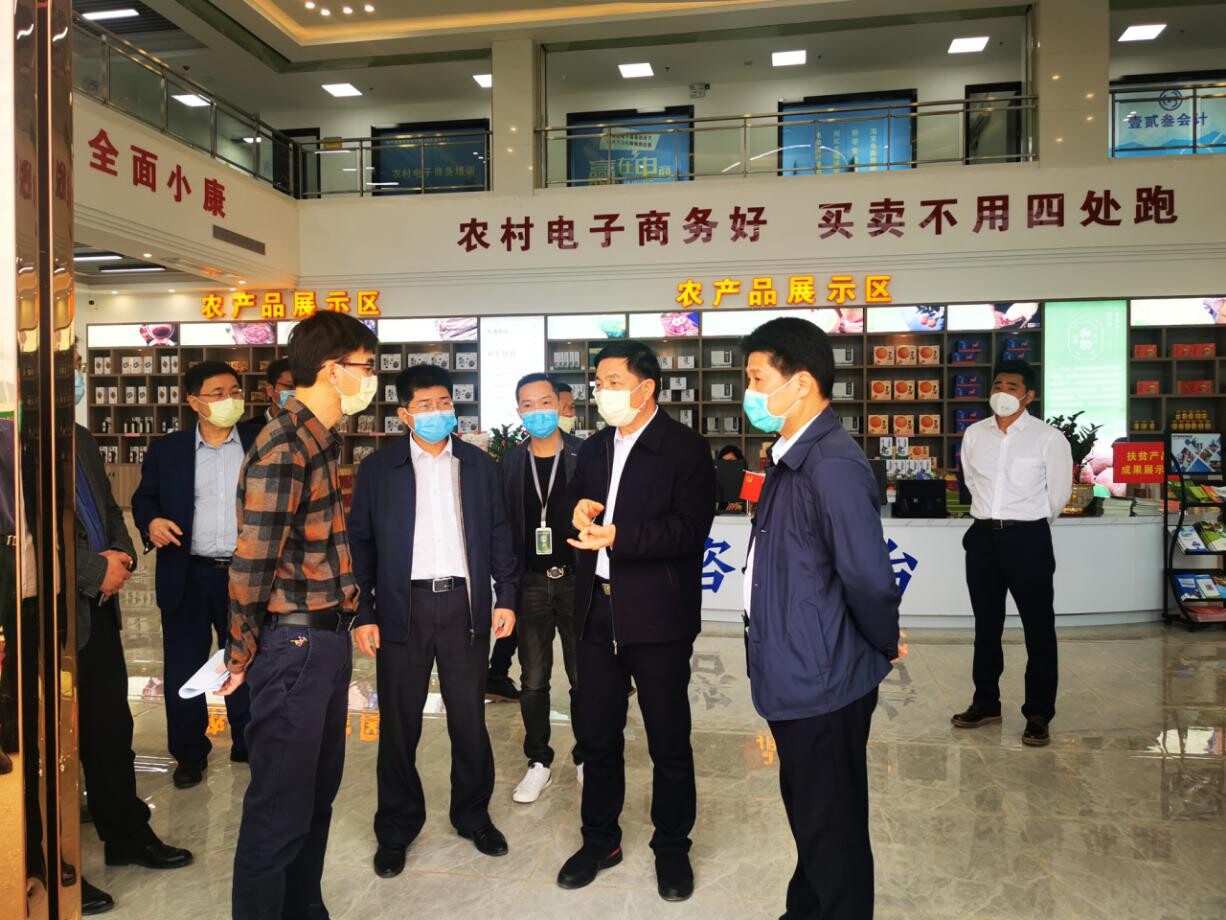 县委,县政府主要领导莅临电子商务公共服务中心调研